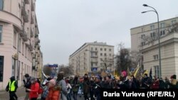 Акция в поддержку мигрантов на белорусско-польской границе, Варшава, 11 декабря 2021 года