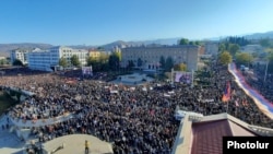 Митинг за независимость в Степанакерте (Ханкенди), 30 октября 2022 года