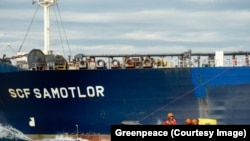 Протест Greenpeace в Адриатическом море против поставок российской нефти. Май, 2022