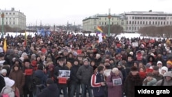 Марш памяти Немцова в Санкт-Петербурге 