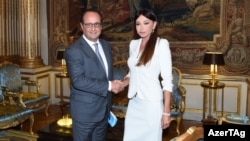 François Hollande və Mehriban Əliyeva