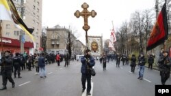 Акция русских националистов в районе Покровское-СтрешневоMarch' in Pokrovskoe-Streshnevo district of Moscow, November 4, 2015