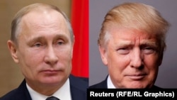 Владимир Путин и Дональд Трамп. Коллаж