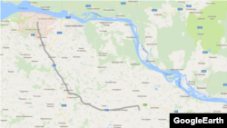 Дорога от Чебоксар до Кинчер (Google Maps)