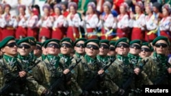 Военный парад в центре Киева. 24 августа 2014 года