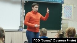 Анастасия Предеина на семинаре для школьников