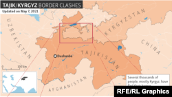 Qirg‘iziston va Tojikiston o‘rtasida 970 kilometrlik chegara bo‘lib, shundan atigi 519 kilometri belgilangan, qolgan qismi bahsli hisoblanadi.